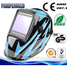 CE EN379 Approved Patented design welding mask,4 Sensors Solar Auto Darkening Welding Helmet with Decals
